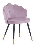 Стул Камилла велюр пепельно-розовый. Фото №1