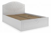 кровать 2000*1400 Ассоль АС-60 (с ламелями и п/м) белое дерево