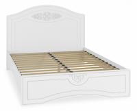 кровать 2000*1400 Ассоль АС-112К с ламелями и комплектом опор белое дерево