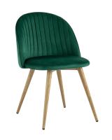 Стул Лион Страйпс велюр зеленый. Фото №1