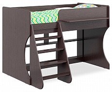 Кровать-чердак Р436 Капризун 2, древесина коричневая светлая дуб. Фото №2