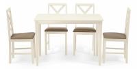 Обеденный комплект эконом Хадсон (стол + 4 стула)/ Hudson Dining Set дерево гевея/мдф, стол: 110х70х75см / стул: 44х42х89см, ivory white, тк фото Обеденный комплект эконом Хадсон (стол + 4 стула)/ Hudson Dining Set дерево гевея/мдф, стол: 110х70х75см / стул: 44х42х89см, ivory white, тк. Фото №1