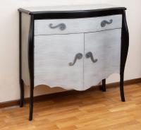 Тумба 473 Plata Envejesida/Negro Roto