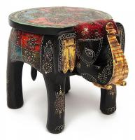 Столик Secret De Maison SLON ( mod. ET-001) дерево, 44х44х44см, этническая роспись Столик Secret De Maison SLON ( mod. ET-001) дерево, 44х44х44см, этническая роспись. Фото №1