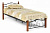 Кровать AT-803 Wood slat base дерево гевея/металл, 90*200 см (Single bed), красный дуб/черный