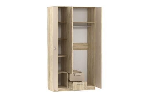 Акварель НМ 013.08-01 М1 Шкаф комбинированный Капучино/Дуб сонома, Дуб Сонома. Фото №2