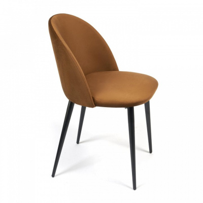 Стул MONRO (mod. 710) ткань/металл, 56х51х80 см, высота до сиденья 47 см, коричневый barkhat 11/черный (поставляется по 4 шт). Фото №2