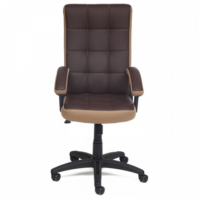 Компьютерное кресло TRENDY кож/зам, коричневый/бронзовый, 36-36/21. Фото