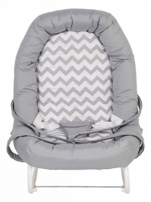 Шезлонг детский Polini kids Зигзаг, серый. Фото