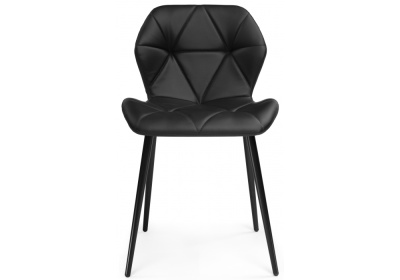 Стул Вальд экокожа черный / черный глянец. Фото №2