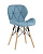 Стул Бон рогожка голубой
