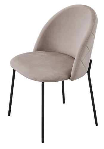 Стул C-962 бежевый/матовый черный. Фото №3