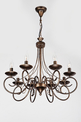 Подвесная люстра Eurosvet Provence 22404/8 черный с золотом. Фото №2