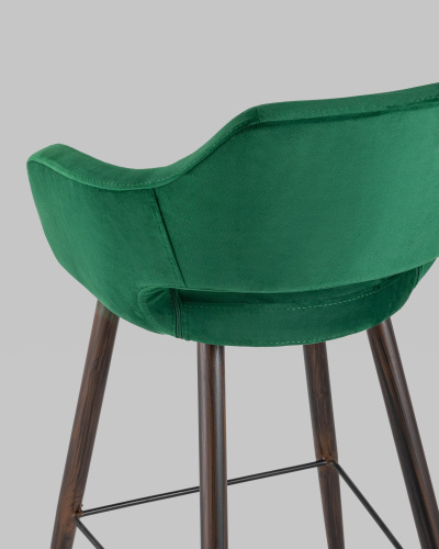 Стул барный Саймон велюр темно-зеленый. Фото №8