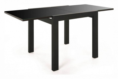 Стол Джокер-Бизнес 800*800(1600)*750 (Венге/стекло черный янтарь). Фото №2