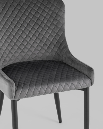 Стул Ститч велюр серый. Фото №9