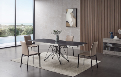 Стол Т041 камень черный матовый. Фото