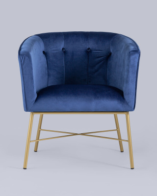 Кресло Шале велюр синий. Фото №5