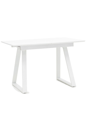 Стол обеденный Детройт раскладной 120-160*80 белый. Фото