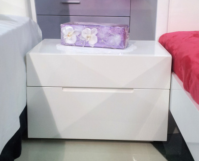 Тумба прикроватная DUPEN M-100 белая. Фото №2