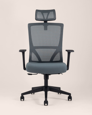 Кресло руководителя TopChairs Local серое фото Кресло руководителя TopChairs Local серое. Фото №5