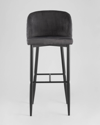 Стул барный Оскар велюр серый фото Стул барный Оскар велюр серый. Фото №4