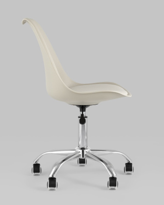 Стул офисный BLOK NEW пластиковый бежевый. Фото №4