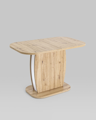 Стол Barrel 110-145*70 дуб/белый фото Стол Barrel 110-145*70 дуб/белый. Фото №3