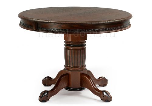 Стол деревянный Альфред орех / коричневая патина. Фото №1