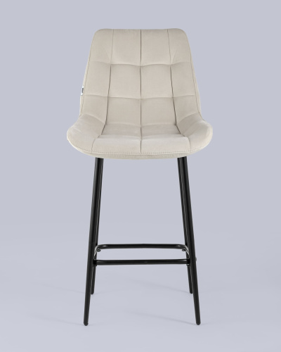 Стул полубарный Флекс велюр бежевый. Фото №5