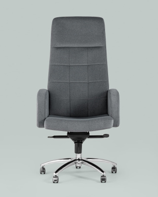 Кресло руководителя Лестер микровелюр темно-серый. Фото №5