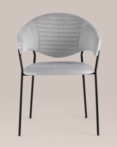 Стул Алексис велюр серый. Фото №5