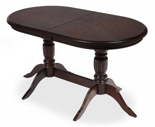 Стол COPPOLA бук, мдф, 140+40x80x77см, Tobacco, узор Звёздочка. Фото №1