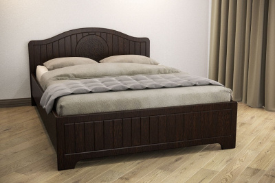 кровать 2000*1400 Монблан МБ-602К с ламелями и комплектом опор орех шоколадный фото кровать 2000*1400 Монблан МБ-602К с ламелями и комплектом опор орех шоколадный. Фото №2