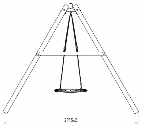 Качели детские Р911-28, коричневый. Фото №8