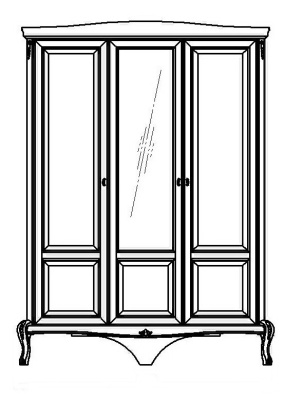 Шкаф для одежды Мокко ММ-316-01/03 (с зеркалом). Фото