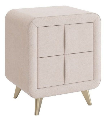 Тумба прикроватная Софи 2, (480х370х580) крем (велюр). Фото №1