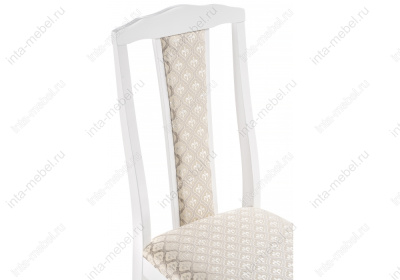 Стул деревянный Гроджин белый / бежевый. Фото
