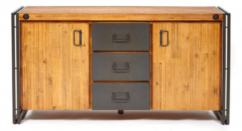 Комод Secret De Maison CITY ( mod. CTY D01ABOIS2-150 ) дерево акация, 150*45*80, коричневый дым (smoke brown B034). Фото №1