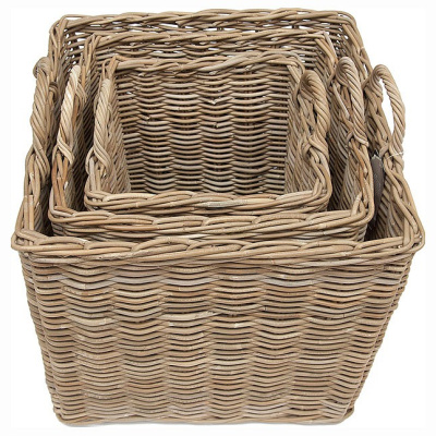 Корзина Secret De Maison Nambo (набор из 3 штук)  натуральный ротанг, 57*57*50/58, 47*57*47/55, 36*36*43/50 см, Натуральный Кубу / Natural K фото Корзина Secret De Maison Nambo (набор из 3 штук)  натуральный ротанг, 57*57*50/58, 47*57*47/55, 36*36*43/50 см, Натуральный Кубу / Natural K. Фото №2