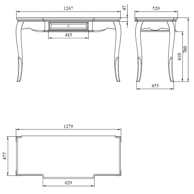 Стол туалетный Тэсоро ГМ 6389. Фото
