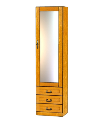 Шкаф Орион 1ГЗ (глубокий с зеркалом). Фото №2