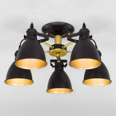 Потолочная люстра Eurosvet Denley 70112/5 черный фото Потолочная люстра Eurosvet Denley 70112/5 черный. Фото №2