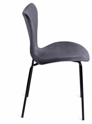 Стул Jacobsen SOFT (mod DC 103)  металл/флок, 59x45.5x84.5, серый (поставляется по 4 шт). Фото №2