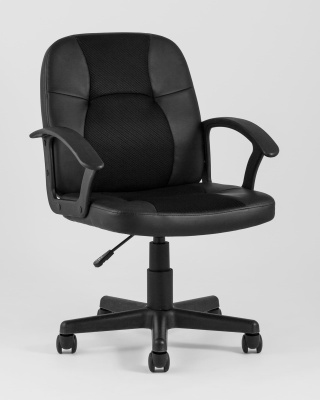 Кресло офисное TopChairs Comfort экокожа черное фото Кресло офисное TopChairs Comfort экокожа черное. Фото №3