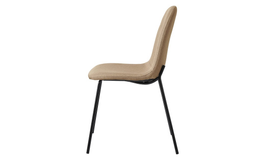 Стул C-1101 бежевый/матовый черный. Фото №6