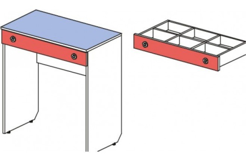 Стол с ящиком Силуэт. Фото №1
