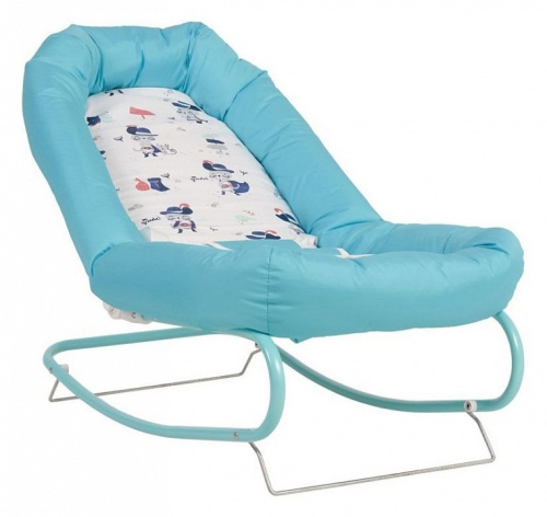 Шезлонг детский Polini kids Коты, голубой. Фото №9