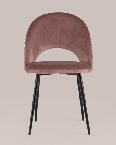 Стул Меган велюр с ромбами пыльно-розовый. Фото №5