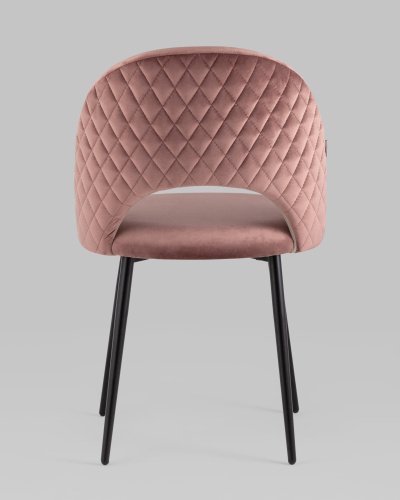 Стул Меган велюр с ромбами пыльно-розовый. Фото №6